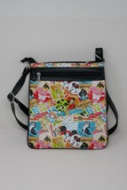 Disney Parks Walt Disney World Mickey Mouse Print Top Zip Crossbody Bag ... - $29.99