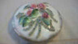 Vintage Norcrest Ceramic Flowers Trinket Box. Opalescent, # B-172 - £23.59 GBP