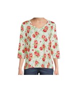 Pioneer Woman ~ 3/4 Sleeves ~ V-Neck ~ Floral Print T-Shirt ~ Size XL (1... - £17.67 GBP