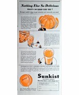 SUNKIST - 1940 Vintage Print Ad - Nothing Else So Delicious - California... - $10.93