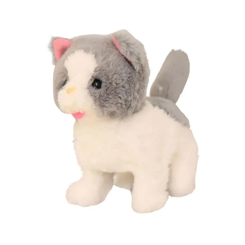 Lovely Electric Cat Plush Toy Soft Plush Stuffed Cat With Touch Control - £12.96 GBP+