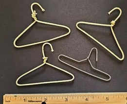 Vintage Miniature Wire Metal Hanger Assortment Dolls Dollhouse Lot Of 4 - £12.39 GBP