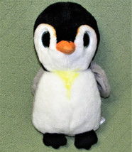 Ty Velvety Pongo Penguin 10&quot; Plush Stuffed Animal 2019 Soft Blue Glitter Eyes - £10.07 GBP