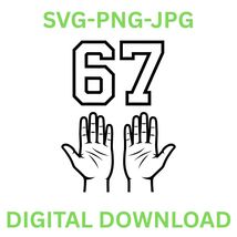 6-7 Hands Six Seven Meme PNG | Funny Viral Internet Trend 67 Hands Digit... - $27.51 MXN