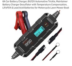 F6000 Smart Battery Charger Maintainer - 8-Stage 6V/12V Car Battery Char... - $59.28