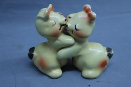 Vintage Van Tellingen Bear Cub Hugging Salt &amp; Pepper Shakers - £19.73 GBP