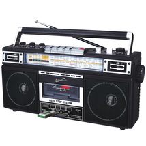 Supersonic SC-3201BT 4 Band Radio &amp; Cassette Player Boombox, Bluetooth S... - £43.00 GBP