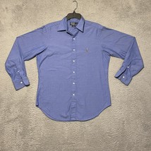 POLO by RALPH LAUREN Lowell Shirt Mens 15.5-34 Blue Long Sleeve Vintage - $21.78
