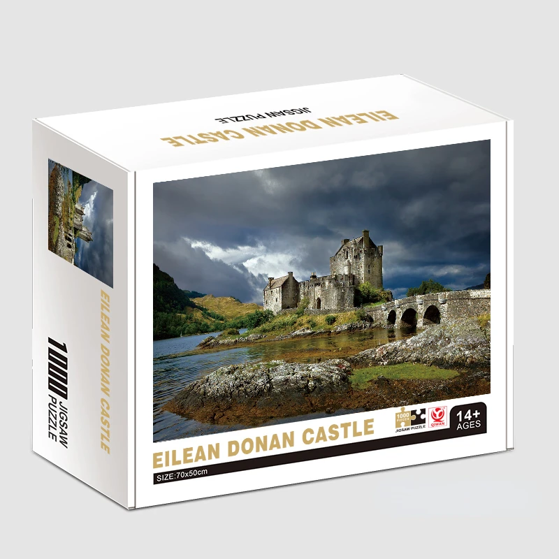 70*50cm Adult Puzzle 1000 Pieces Paper Jigsaw Puzzles Eilean Donan Castle Famous - £15.20 GBP