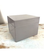 Vintage Ohio Art Utility Box Gray Metal 6.5x6 – Receipt Cash Paper Stora... - $19.54 CAD