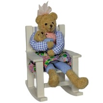 Hallmark Rocking Chair Teddy Bear Decorative Holiday Plush Stuffed Animal 13&quot; - £47.48 GBP