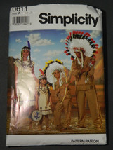 Simplicity 0611 Childs Ethnic Costume Sewing Pattern Size A Small Medium... - $12.97