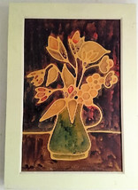 Rare, Original &amp; Signed Marriux Flower in Vase Still Life Mixed Media La... - $639.99