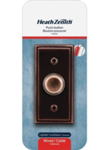 HeathZenith SL-716-00 Wired Push Button Doorbell, Oil Rubbed Bronze - £7.65 GBP