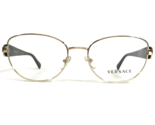 Versace Eyeglasses Frames MOD.1246-B 1332 Black Gold Crystals Cat Eye 52... - $138.59