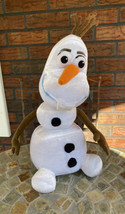 Disney Frozen Olaf Plush Snowman Pull Me Apart Talking Stuffed Animal 15&quot; Soft - £3.80 GBP