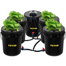 VEVOR Hydroponics Deep Water Culture DWC Hydroponic System 5 Gallon 5 Buckets - £127.81 GBP