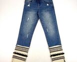 Anthropologie Chelsea &amp; Violet Jeans Women's Size 26 Embroidered Cuffs F... - $35.99