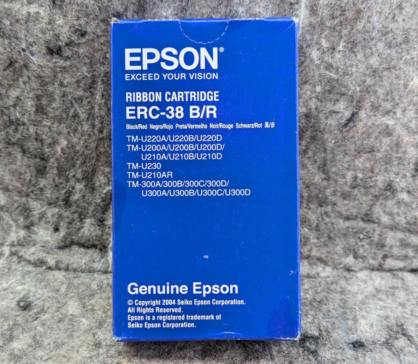 New Genuine Epson ERC-38BR, Color Cartridge Black, Red Dot Matrix (W) - $4.99