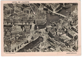 Real Photo Postcard RPPC Hotel De L&#39;Europe, Amsterdam Early 1900s-unused... - $8.59
