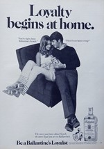 Ballantine Scotch Whiskey, print ad. Color Illustration. (Loyalty begins at home - £14.14 GBP