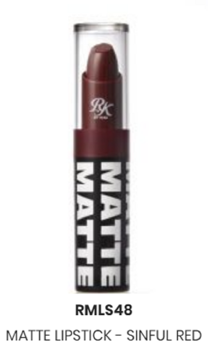 RK BY KISS  MATTE LIPSTICK SINFUL RED COLOR MATTE LIPSTICK RMLS48 - $2.95