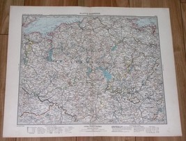 1908 Original Antique Map Of Mecklenburg Germany Schwerin Rostock / 1:500.000 - £17.09 GBP