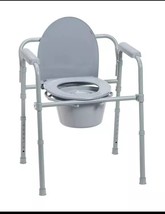 Durable Medical Steel Folding Bedside Commode - $551.37 MXN