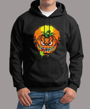 scary horor halloween pumpkins Unisex Black Hoodie - £32.16 GBP