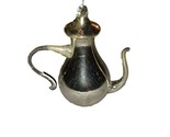 Glass Silver Teapot Ornament 4&quot; - £9.61 GBP