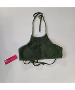 XHILARATION Women&#39;s Sz. S Crotchet Polyester Halter Bikini Top Olive Gre... - $235.50 MXN