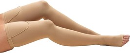 TRUFORM Anti-Embolism Open Toe Thigh High Grip Top Band 18mmHg (Beige) Small - $24.25