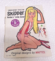 1963 Skipper JR Edition Styles Barbie&#39;s Little Sister Booklet 4 x 3 inches - $8.42