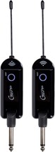 Gtrs Wireless Guitar System 4 Channels Rechargeable Guitar Transmitter, Black - £58.29 GBP