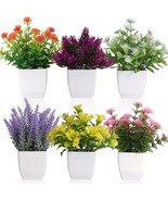 Small Fake Plants With Pots In 6 Pieces, Miniature Potted Plants For Tab... - $741.64 MXN
