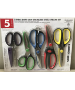 Schmidt Bros 5 Pieces Soft Grip Stainless Steel Shears Scissors Set Blad... - $714.84 MXN