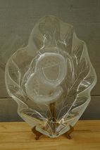 NOS GORHAM Crystal Frosted Acorn Nut Harvest Bounty Chip &amp; Dip Serving P... - $76.69 CAD