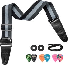 Lekato Guitar Strap Electric Acoustic Bass Guitar Strap With Pick Holder... - £28.52 GBP