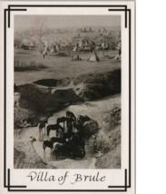 Villa Of Brule Native Encampment Postcard Reproduction - £3.93 GBP