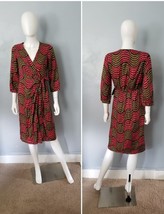 Boden does 60s viscose Silky Wrap Around Dress Retro MOD Print Size 4L/U... - $56.72 CAD