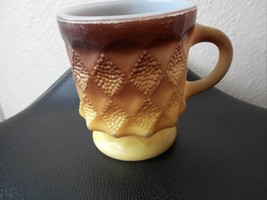 Anchor Hocking Vintage Fire King Coffee Cup Gold Brown - $6.10