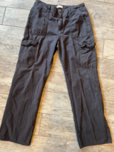 ZARA Grupo Inditex Cargo Pants Trousers size 10 Womens Gray Grunge Gorpcore - $38.05
