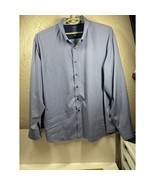Con.Struct Mens Slim Fit 4-Way Stretch Blue Button Up Shirt Wrinkle-Free... - $820.07 MXN