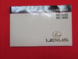 1998 Lexus SC 300 and 400 Owners Manual Original [Paperback] Lexus - £47.77 GBP