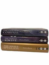 Philip Pullman His Dark Materials 3 Book Lot Hardcover Used Golden Compass - £23.17 GBP