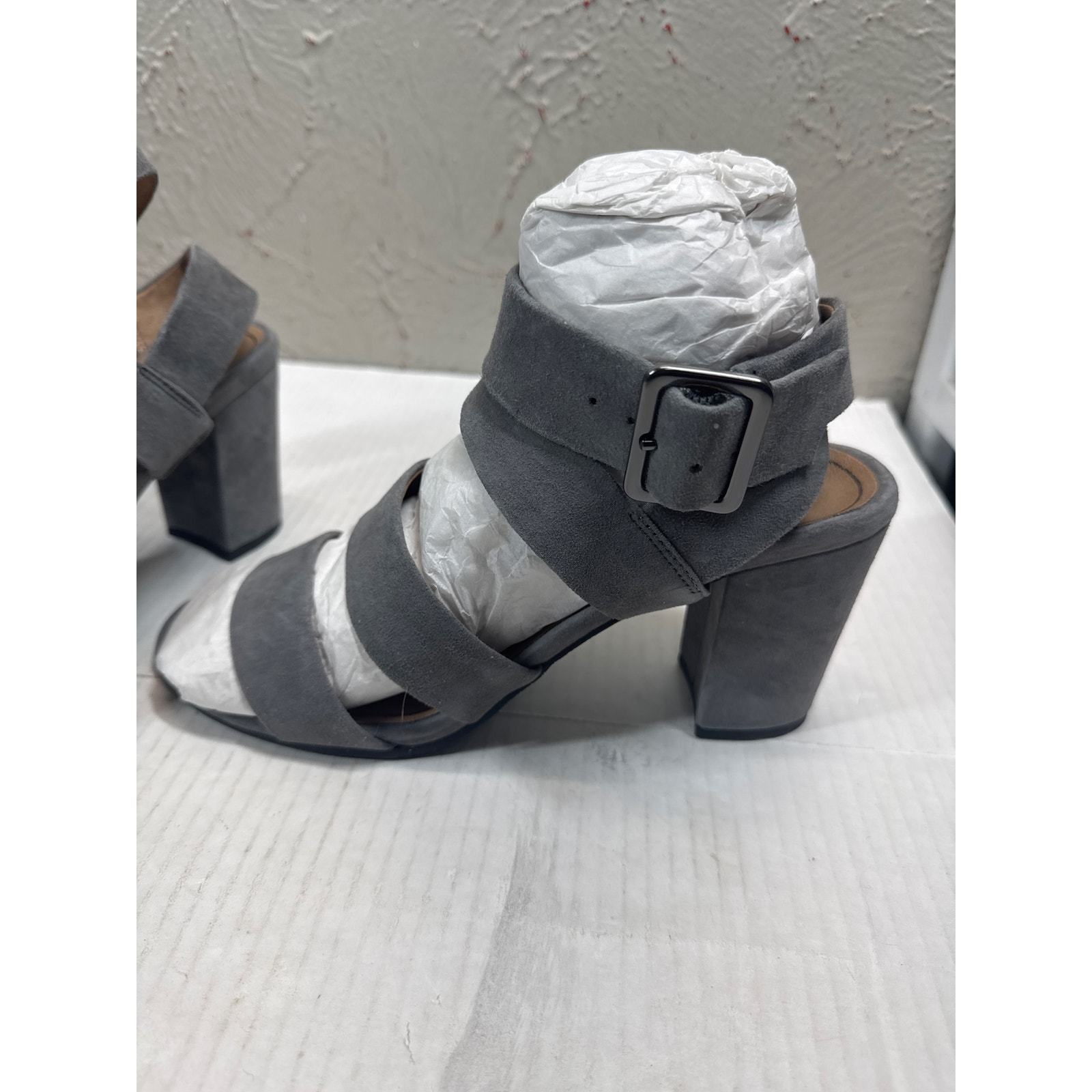 Vionic Perk Blaire Suede Charcoal Gray Gladiator Heel Comfort Shoe Size 9 Item image 3