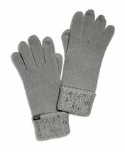 VICTORIA&#39;S SECRET Gloves Gray Rhinestone Studded NEW - £11.95 GBP