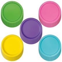 HOME &amp; HOOPLA Multicolor Round Paper Dessert Party Plates, 7 Inch Rainbow Assort - £11.43 GBP