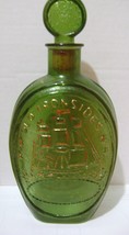  Ezra Brooks Old Ironside Green Whiskey Bottle with Stopper - $20.00