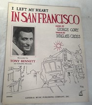 Vintage collectible Tony Bennett sheet music I Left My Heart In San Fran... - $9.89